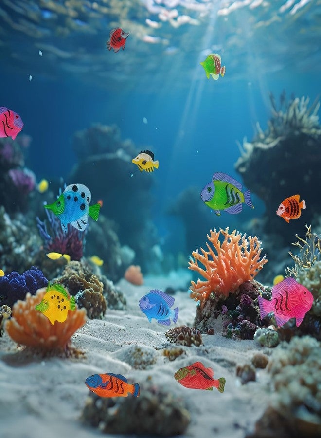 Plexaris Fish Catching Game for Kids, 26 Pcs Fishing Toy Set with 24 Toy Fish and 2 Fishing Nets, 72 Random Styles, Interactive Play for Indoor and Outdoor Fun, Bath Time and Party Activities - Image 5